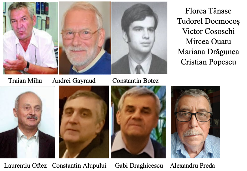 (De la stanga la dreapta, sus-jos) Traian Mihu, Andrei Gayraud, Constantin Botez, Laurentiu Oftez, Constantin Alupului, Gabi Draghicescu