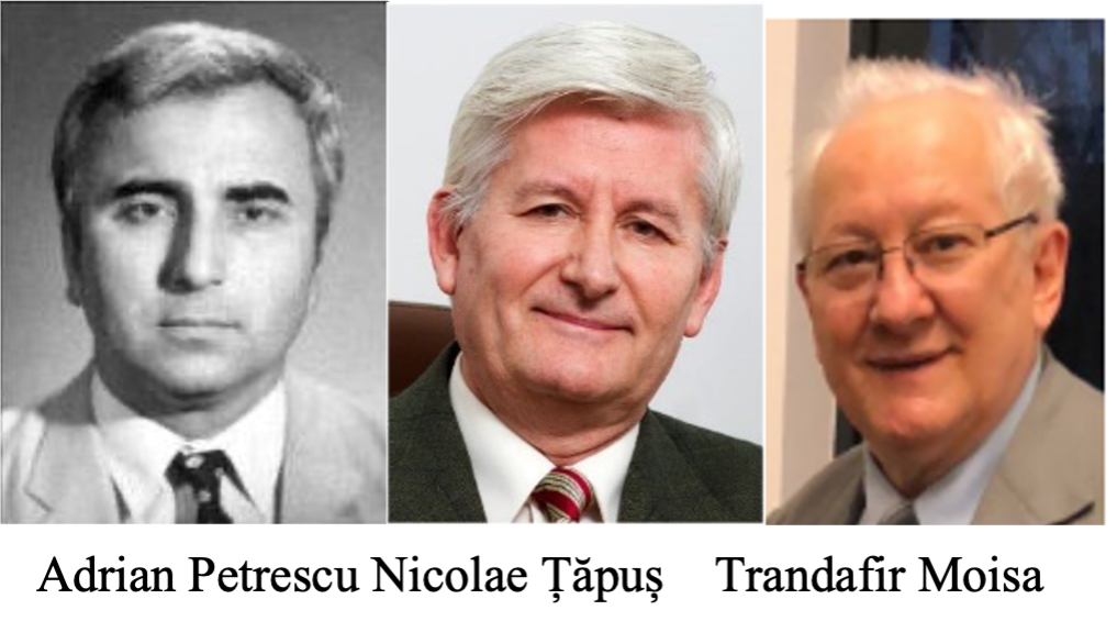 (De la stanga la dreapta) Adrian Petrescu, Nicolae Țăpuș si Trandafir Moisa